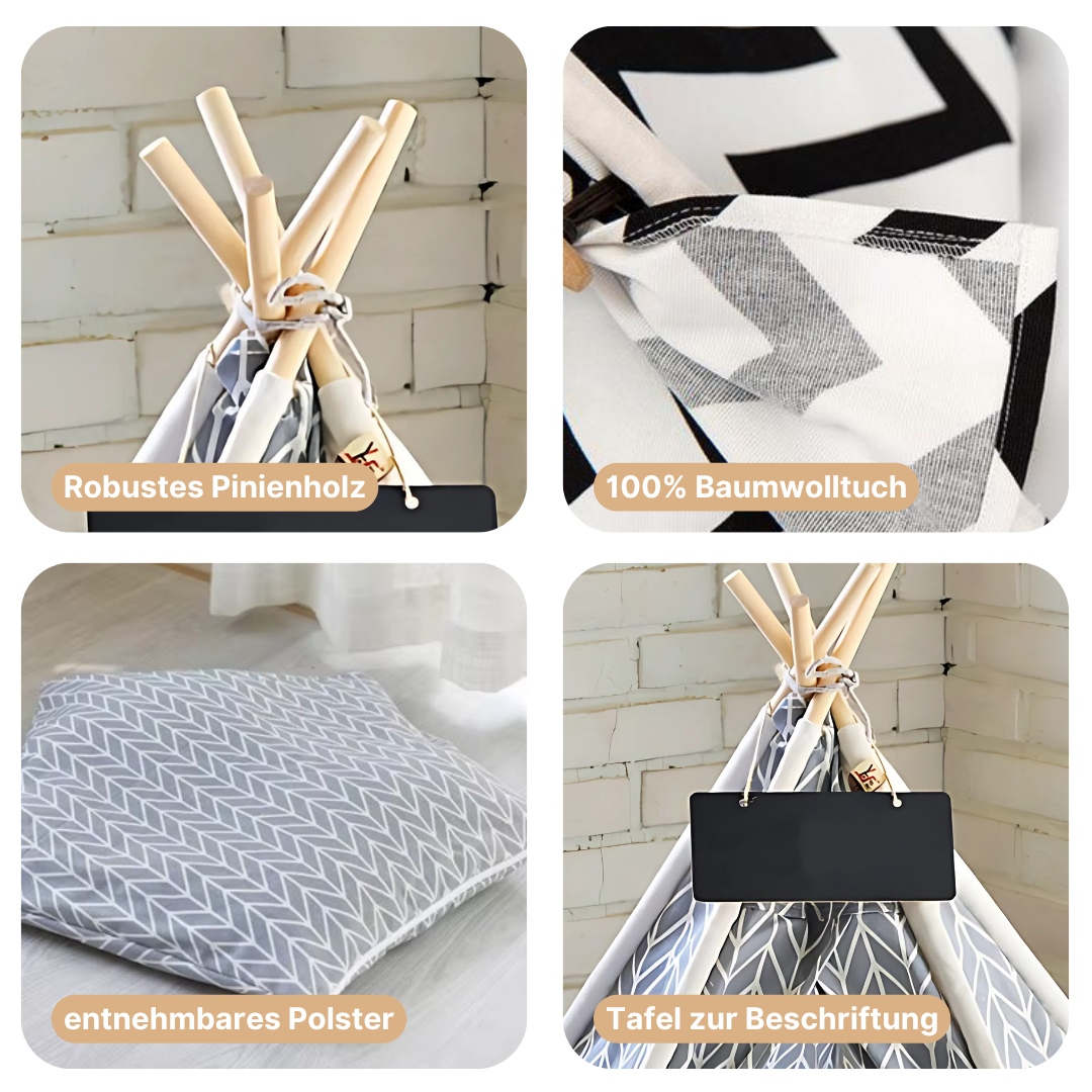 Faltbares Haustierzelt mit Holz & Canvas – Kuscheliger Rückzugsort für Zuhause & unterwegs